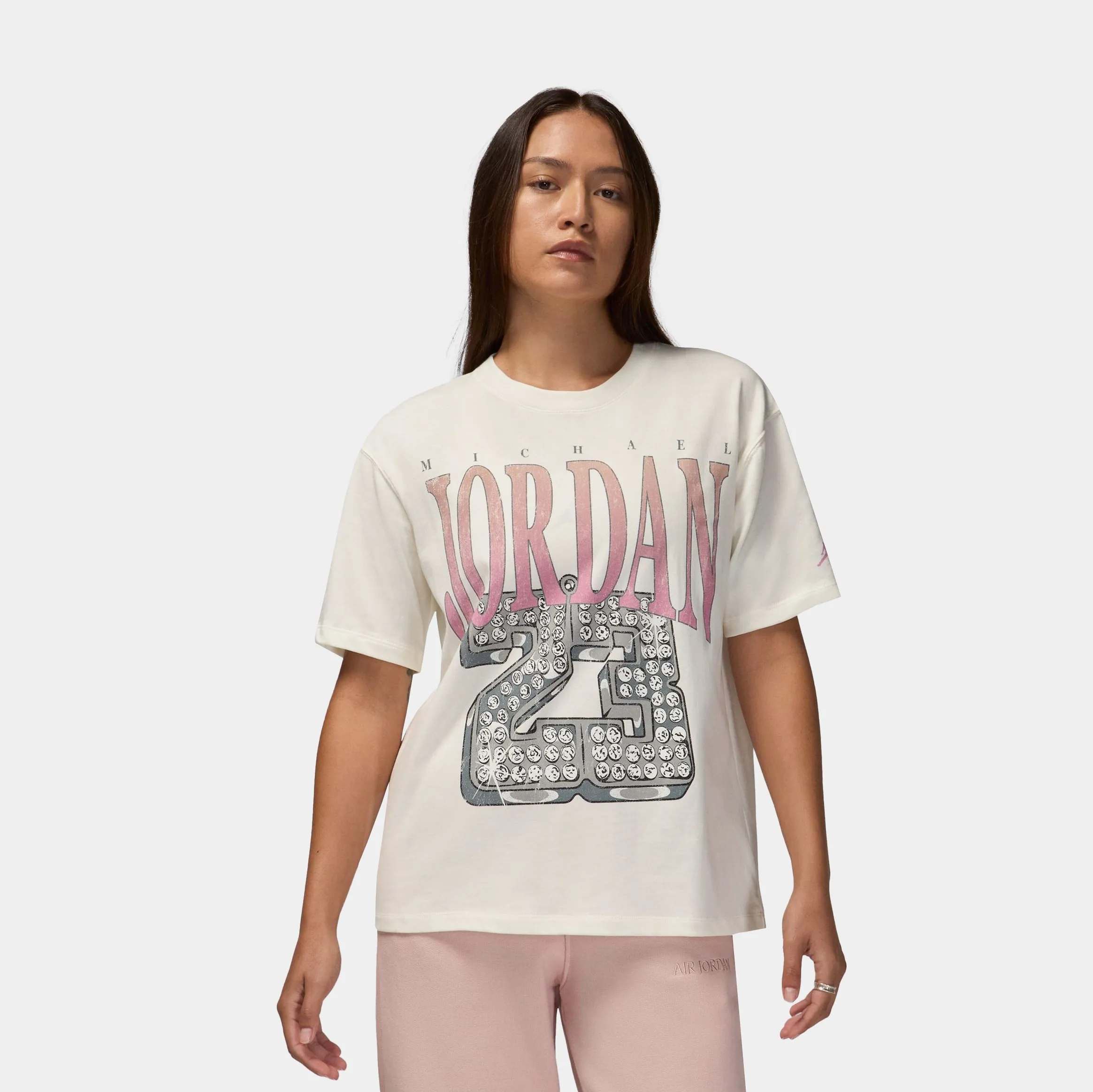 23 Heritage Womens Short Sleeve Shirt (White/Purple)