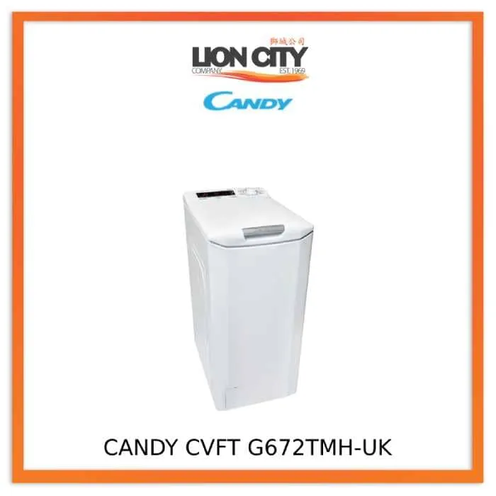 Candy CVFT G672TMH-UK 7KG Inverter Top Load Washer (Euro Style)