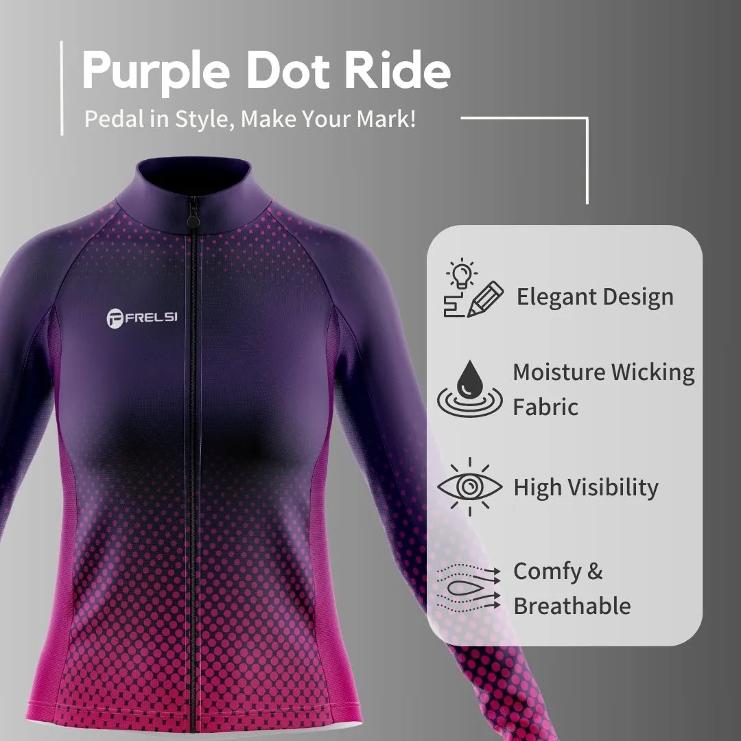Purple Dot Ride | Women's Long Sleeve Cycling Set