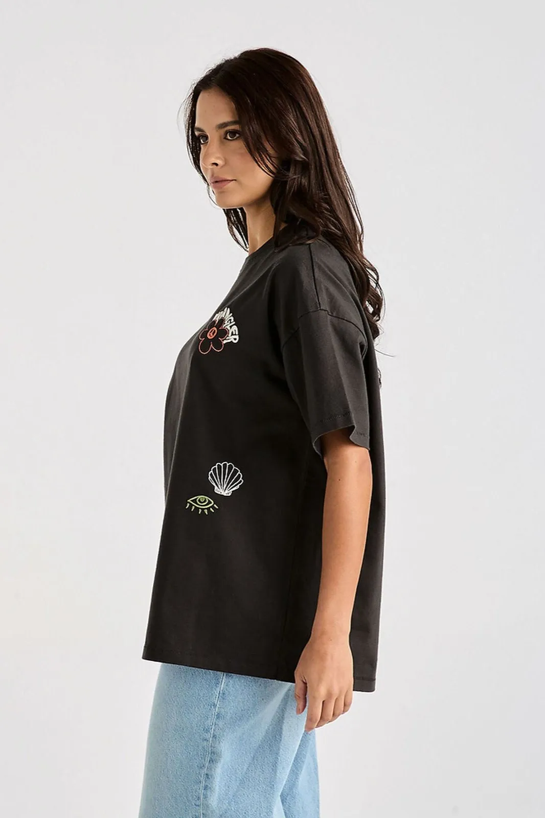 Sun Dream Boxy Slouch Tee | Worn Black