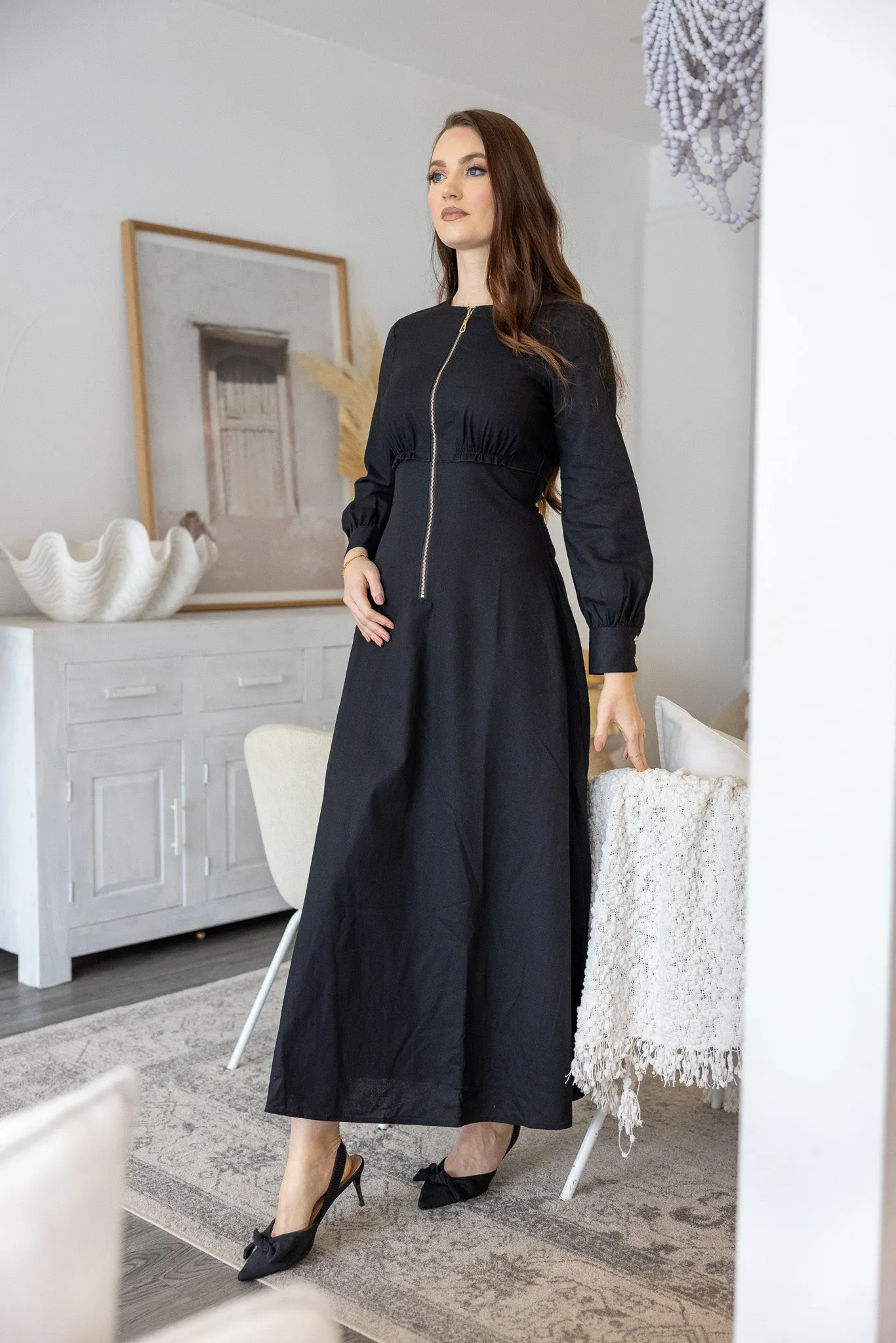 The Crescent Oakley Zip Maxi Dress