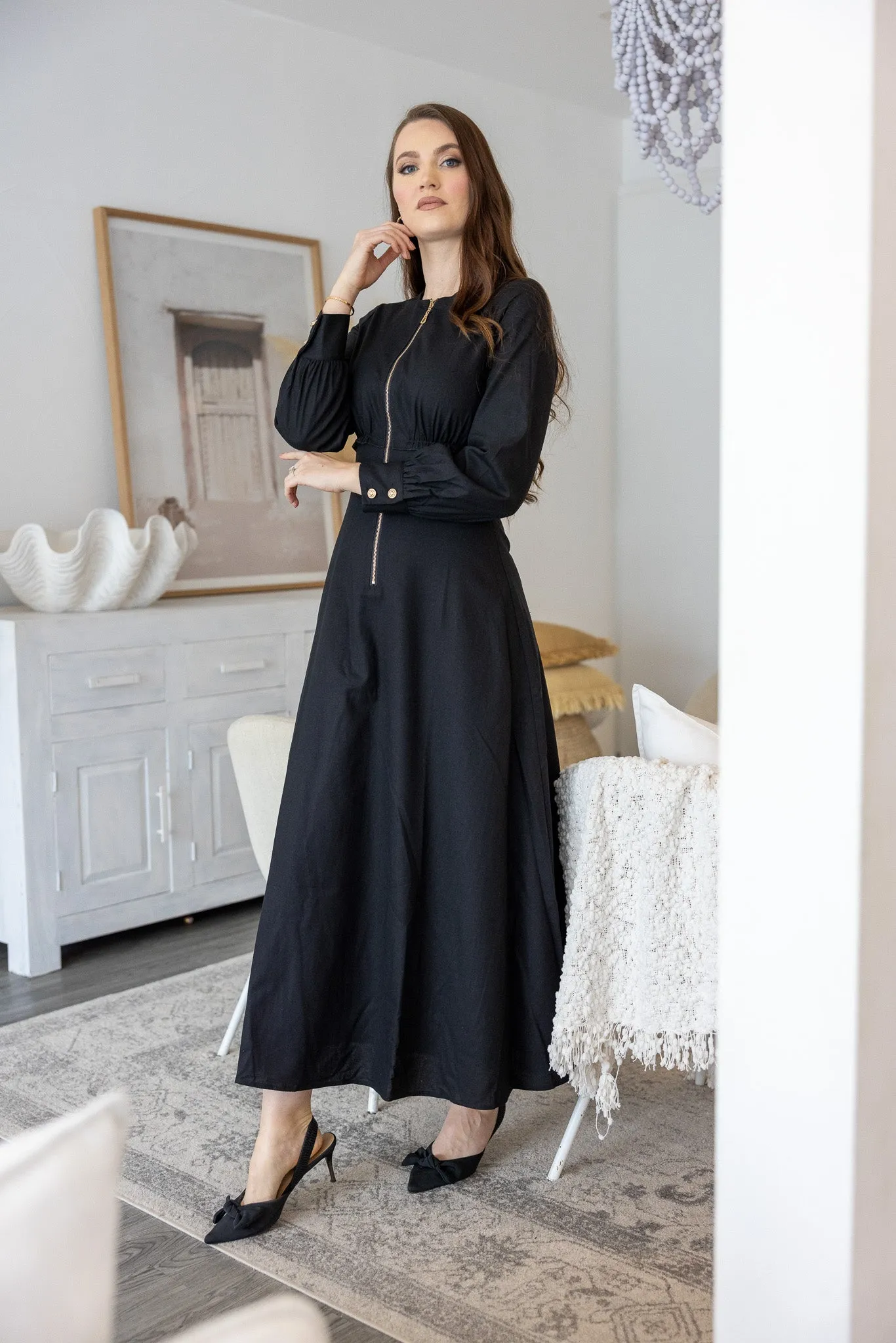 The Crescent Oakley Zip Maxi Dress