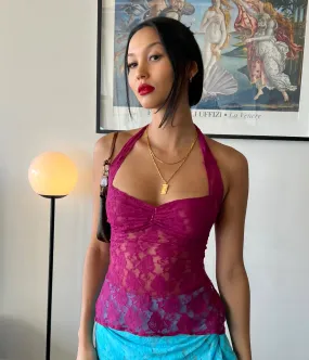 Wine Lace Halter